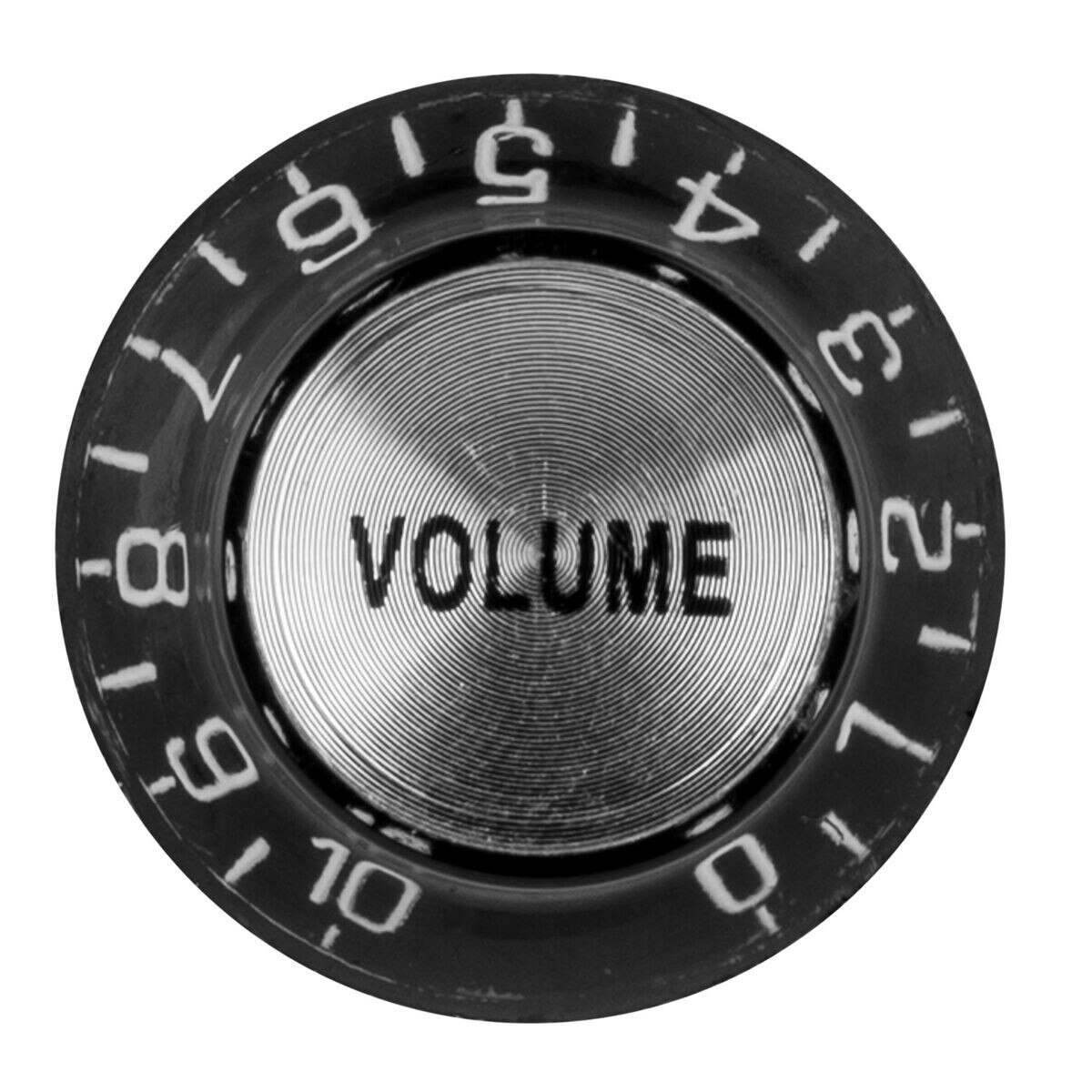 Guitar Volume Knob Translucent Bell Type 1" Black